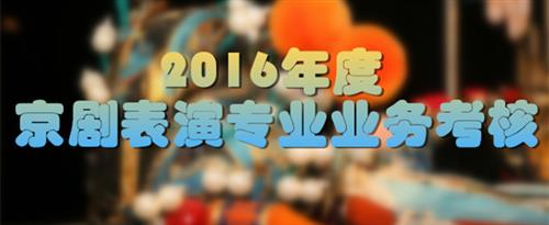 欧美擦大奶国家京剧院2016年度京剧表演专业业务考...